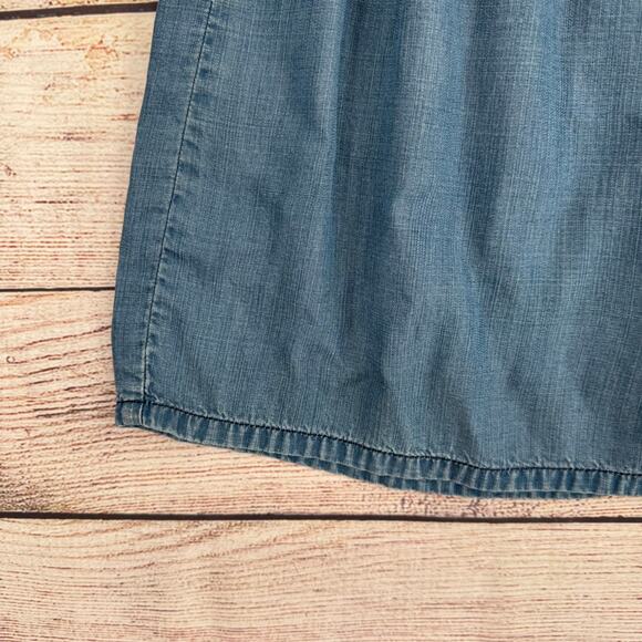 Madewell Chambray Back Zip Skirt Womens 4 Blue Medium Wash - Picture 5 of 10
